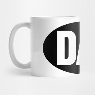 DAF - White On Black. Mug